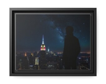 Pieza de arte en lienzo de pared.