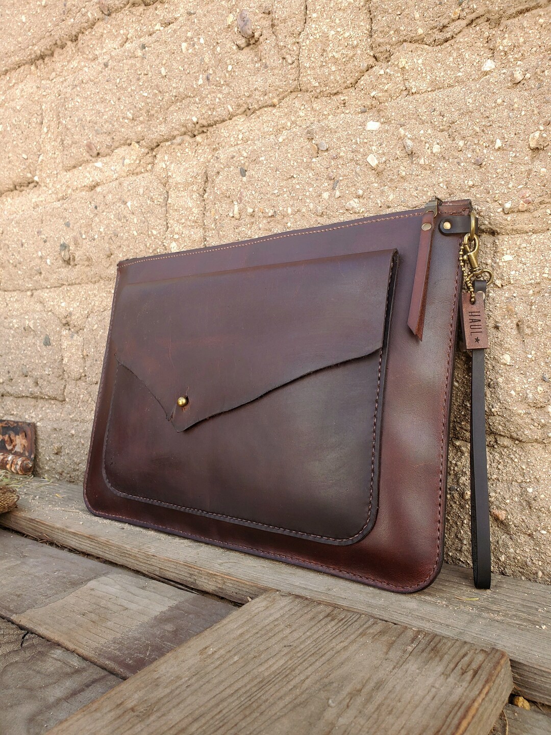 Medium Leather Portfolio / Leather File Case / Handmade Etsy