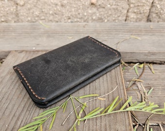 Bifold Leather Wallet / Card holder / Simple Wallet  / Hand Stitched Leather Wallet / Minimalist Wallet /Father's Day