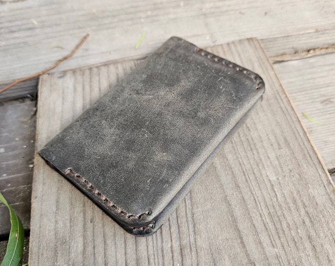 Bifold Leather Wallet / Card holder / Simple Wallet  / Hand Stitched Leather Wallet / Minimalist Wallet /Father's Day