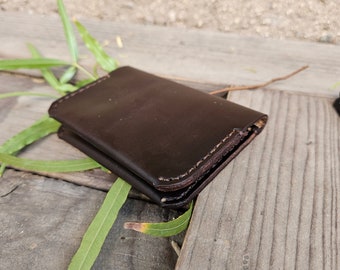 Bifold Leather Wallet / Card holder / Simple Wallet  / Hand Stitched Leather Wallet / Minimalist Wallet /Father's Day