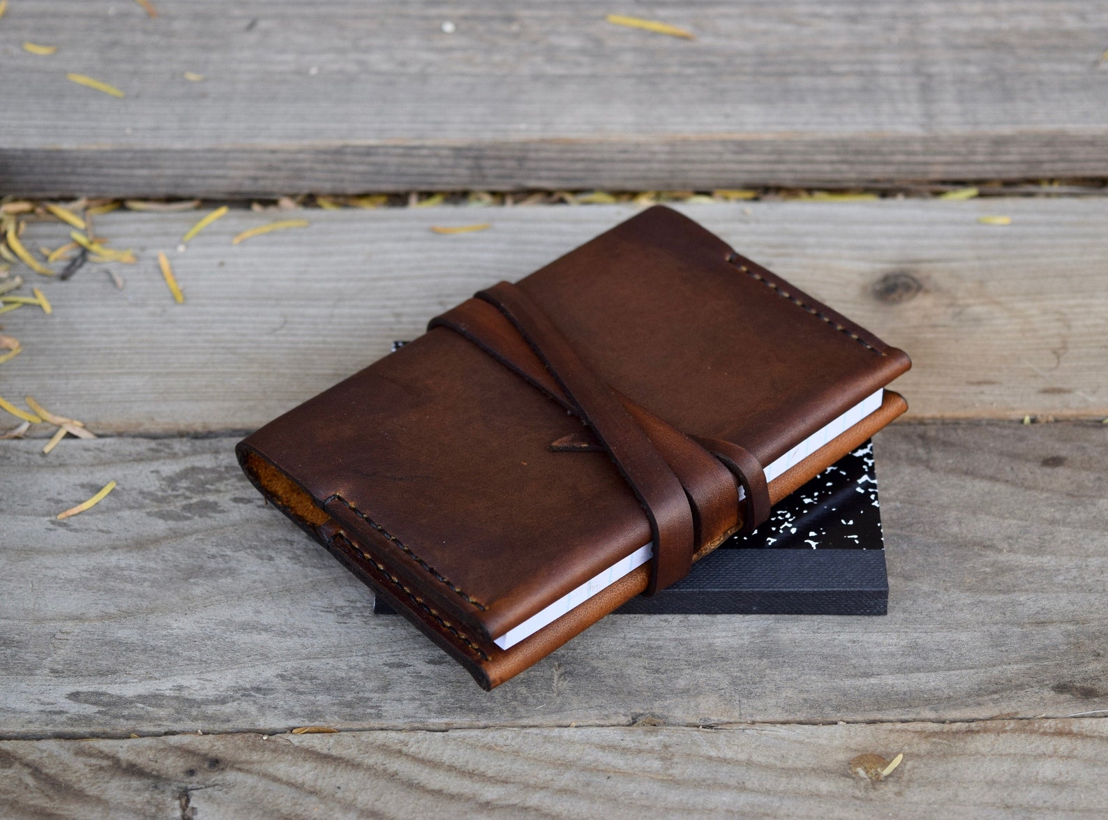 Travel Journal Small Leather Pocket Notebook / Leather Etsy