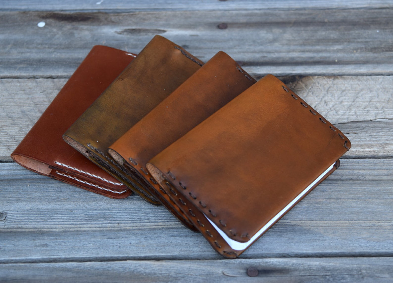 Small Leather Pocket Notebook / Leather Journal / 4.5 X 3.25 Etsy