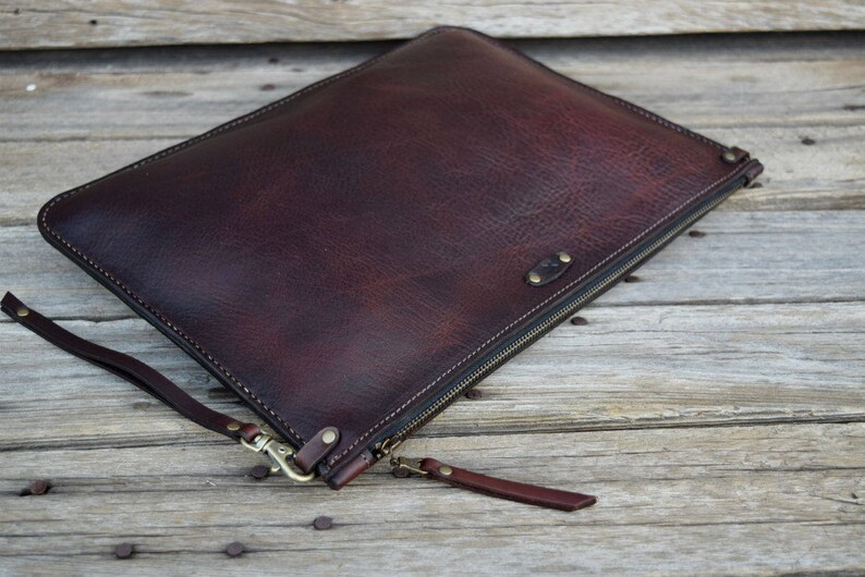 leather portfolio clutch