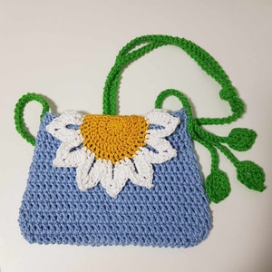 Handmade Crochet Bag Sunflower Bag / Daisy Bag Summer Purse Shoulder Bag, Small handbag Daisy Bag