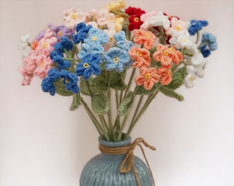 Hand-Knitted Artificial Flowers | Crochet Fake Flower Wedding Party Home Table Decoration | Accessories Bouquet Gifts