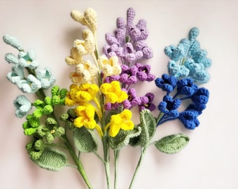 Crochet Lilac Flowers | Multi-head Gradual Colour Wool Yarn | Home Decoration Simulation | Gardening Decor New Styles
