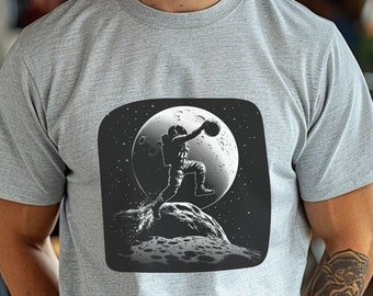 Camisetas de moda geniales Camiseta deportiva alternativa Regalo moderno y elegante Camisa artística estilizada de astronauta original Regalo espacial de baloncesto artístico