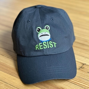 Embroidered Portland Resist Frog Baseball Hat | Anti ICE, anti trump Protest Classic Dad Cap