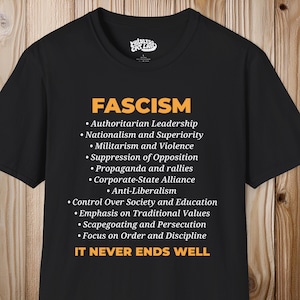 Fascism definition -- Unisex 100% Cotton Tee -- Graphic T-shirt -- Resist and Fight Fascism