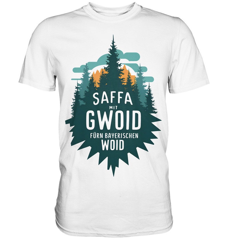Saffa mit Gwoid T-shirt für Tracht / Bayern / Volkfest / Bierzelt, lustiges wichtiges Shirt Premium Shirt Weiß