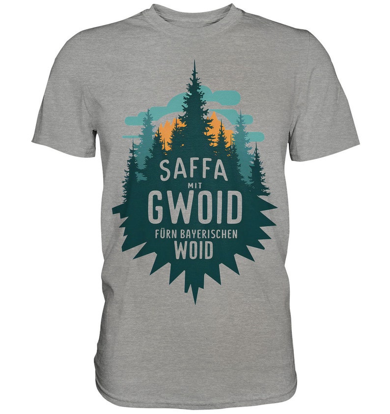 Saffa mit Gwoid T-shirt für Tracht / Bayern / Volkfest / Bierzelt, lustiges wichtiges Shirt Premium Shirt Sports Grey (meliert)