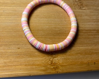 Pink White and Orange Bracelet