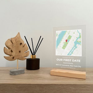 Carte où nous nous sommes rencontrés, où tout a commencé, cadeau personnalisé, cadeau de premier anniversaire, cadeau de mariage, carte premier rendez-vous, cadeau pour elle, lui
