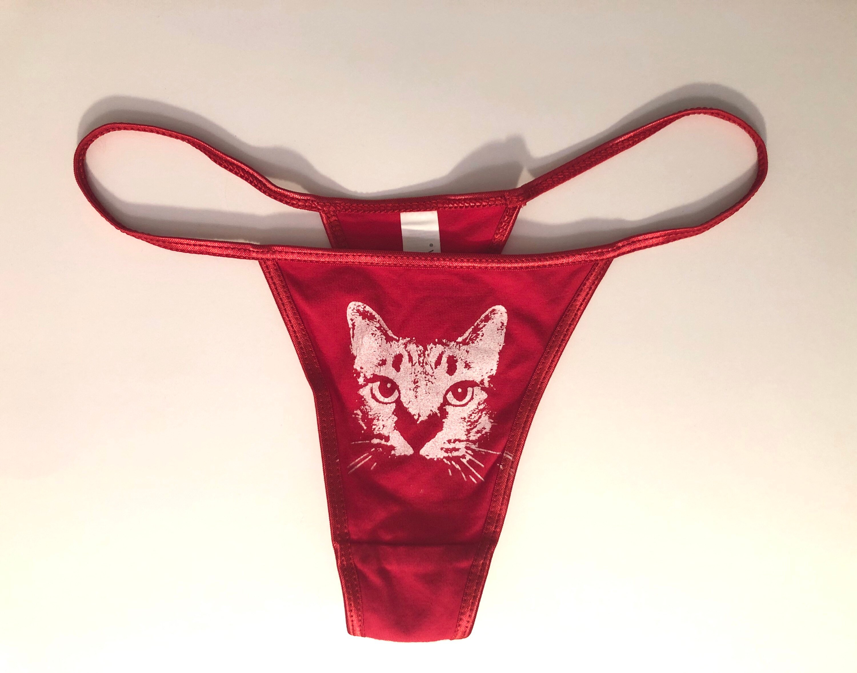 Lot 5pcs Women's Silky Cute Sexy Cat Kitten Pussy Face Panty