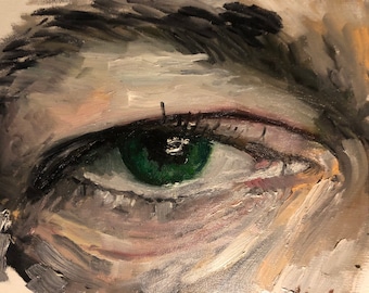 Eye oil painting, Eye 07, Gabe Molnar art, 1Aeon