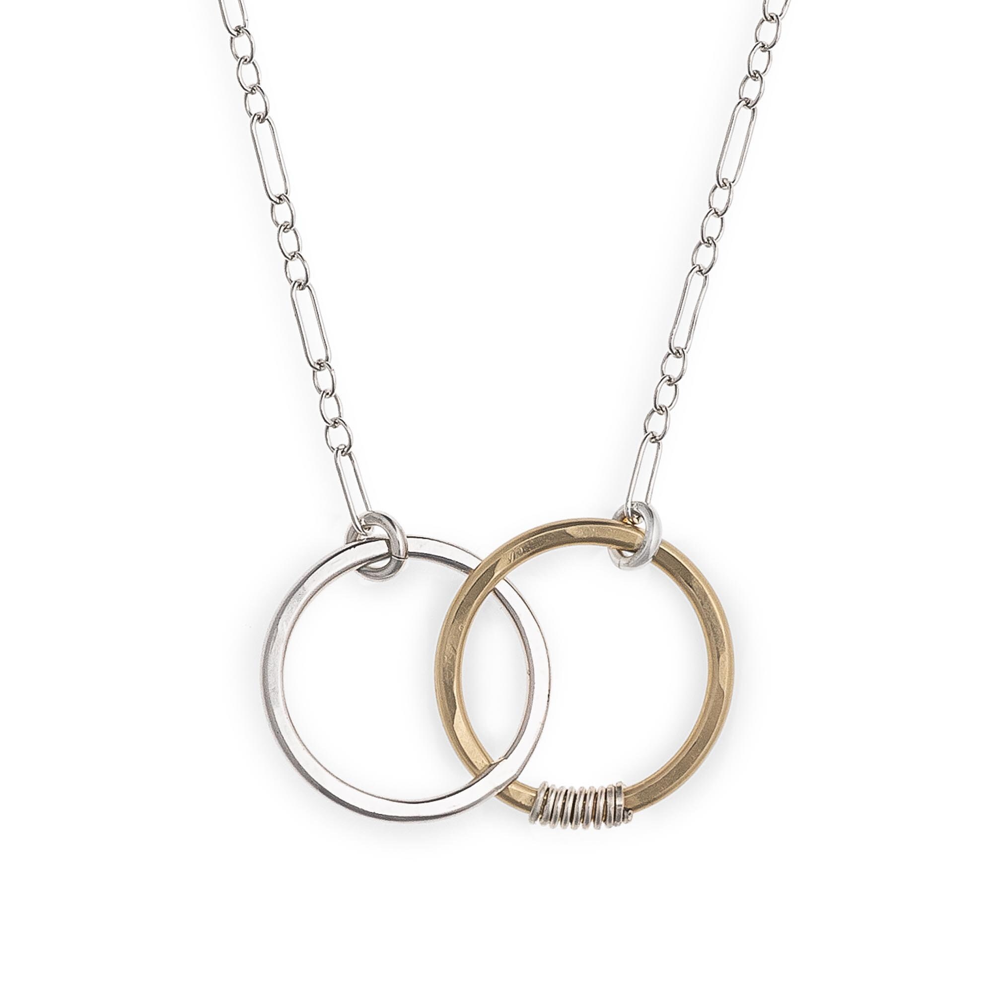Silver and Gold Linked Circles 