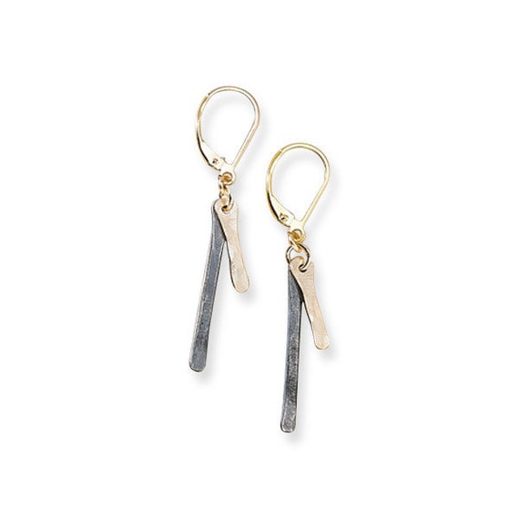 Metal on sale bar earrings