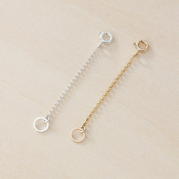 Removable Chain Extender, 2 Necklace Extenders in Gold, Rose Gold, and  Sterling Silver, Chain Extension, Necklace Extension -  Hong Kong