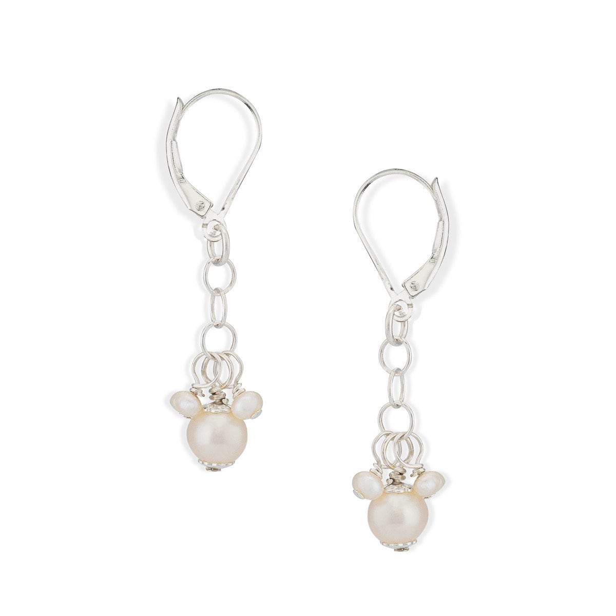 Freshwater Pearl Cluster Drop Earrings