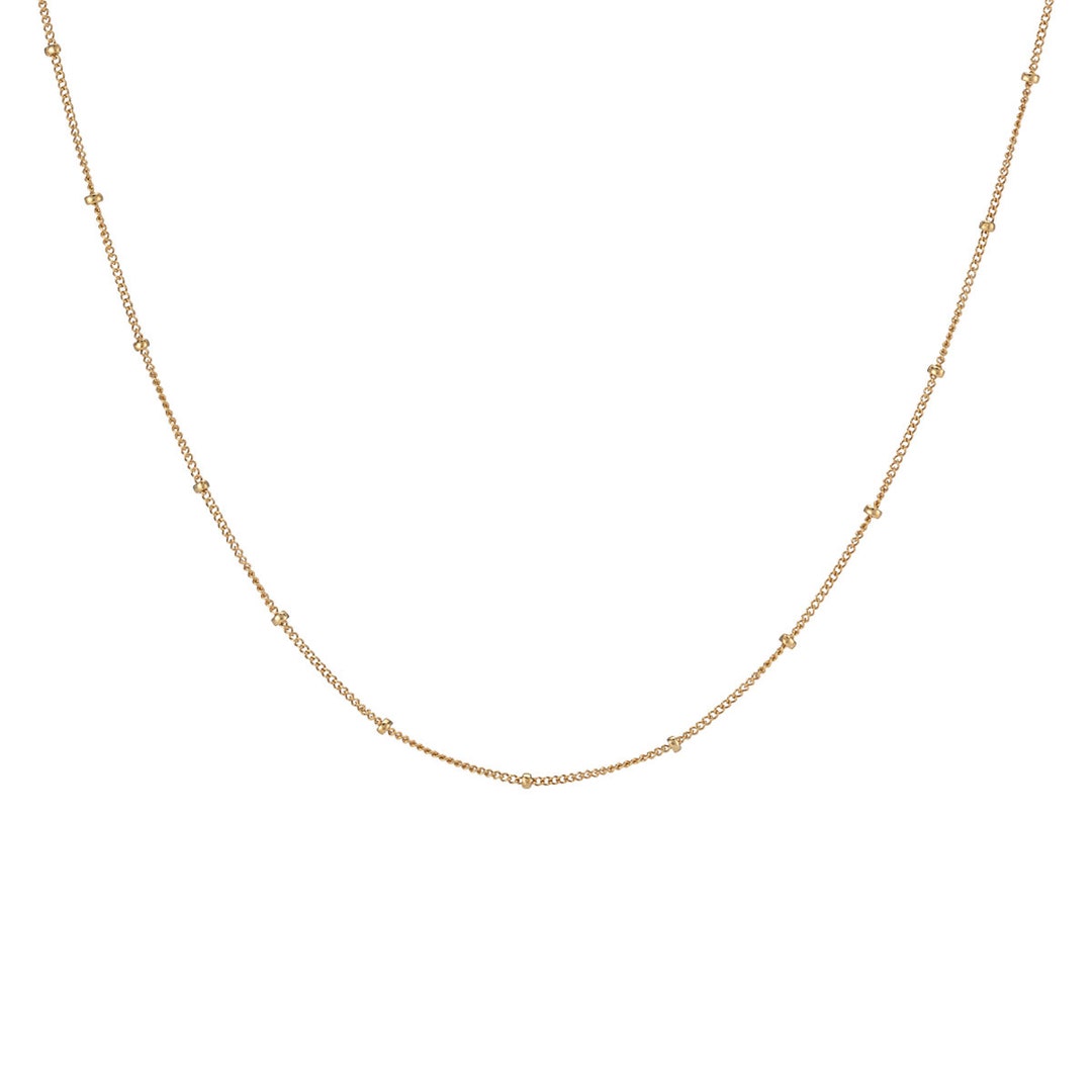 Dotted Chain Necklace, Sterling Silver, Gold Filled, Minimalist Jewelry ...