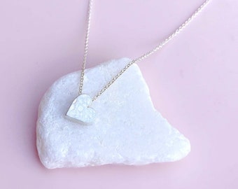 Dainty Silver Heart Necklace, Elegant Heart Necklace, Sterling Silver Heart Pendant Necklace