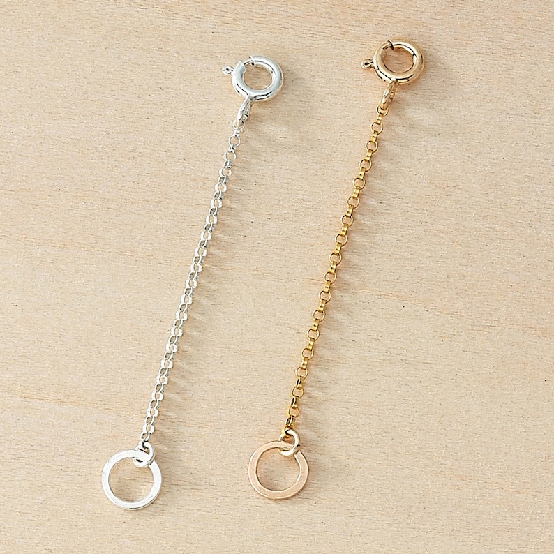 Removable Chain Extender 2 Necklace Extenders in Gold Etsy