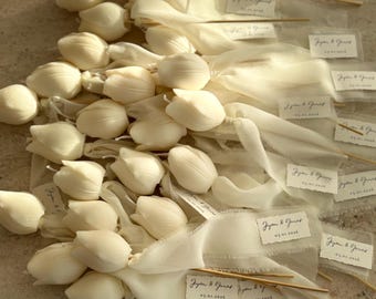 Vela de tulipán con tallo