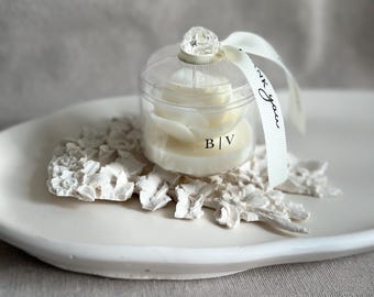 Recuerdos de boda, velas, velas en tarro de acrílico.