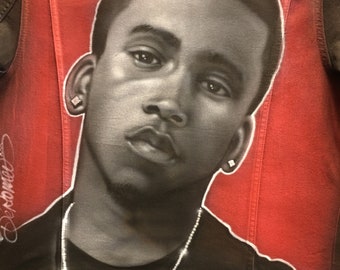 Individuelle Airbrush Jeansjacken Portraits