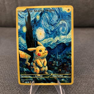 Pikachu Starry Night Card - Etsy