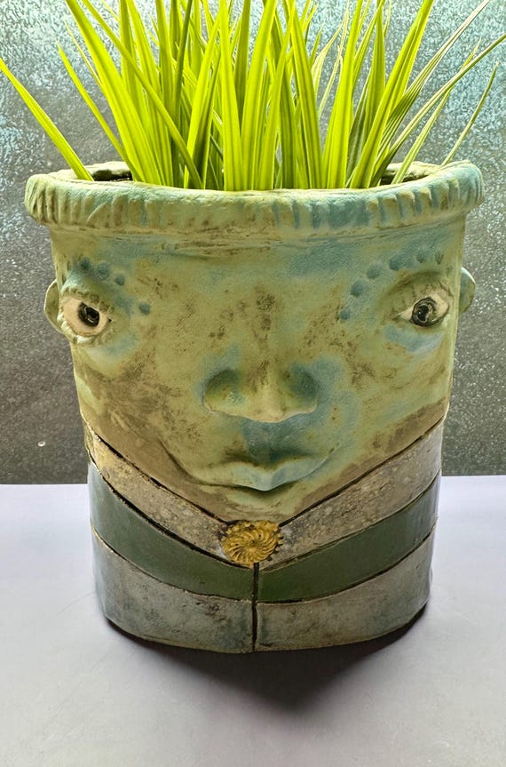 Medium Face Planter - Blue and Green Stripes (Free US Shipping)