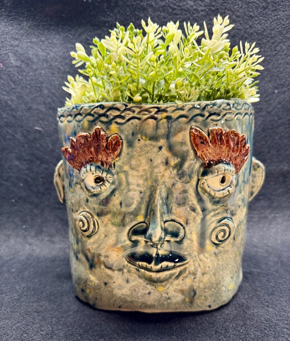 Medium Face Planter - Blue Speckled (Free US Shipping)