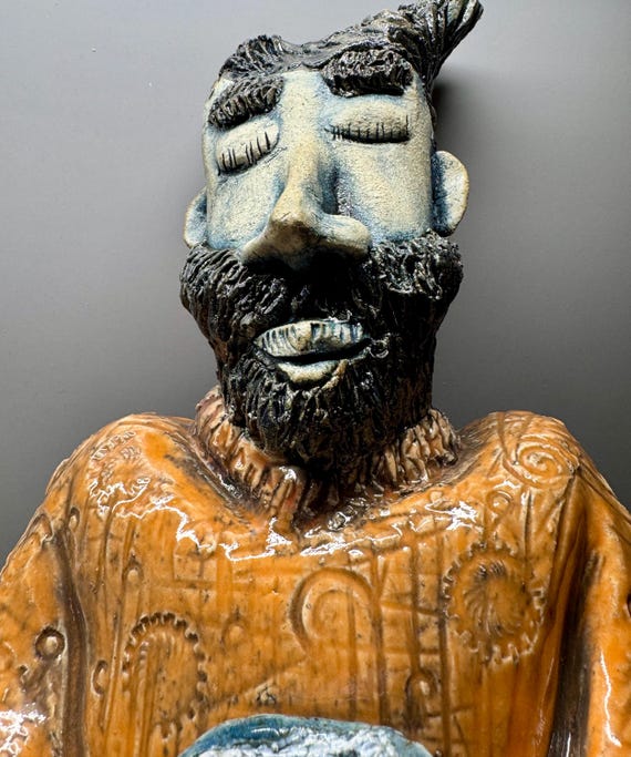Ceramic Sculpture  - Coffee makes everything better - Free Shipping