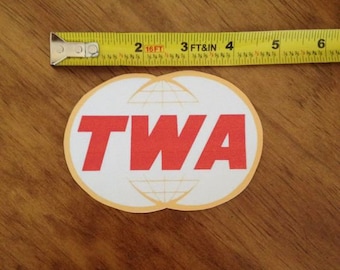 TWA Vintage  Decal Permanent Vinyl Free Shipping Love to Fly