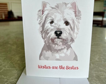 Westies are the Besties Note Cards GREAT Gift Free Shipping