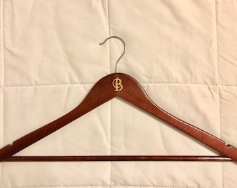 Set of FOUR Personalized Wooden Hangers