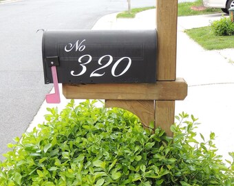 Elegant French Country Vinyl Decals Mailbox  Numbers FREE Domestic Shipping