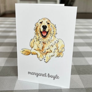 Adorable Handmade GOLDEN Retriever Note Cards Quick Free Shipping Excellent Gift image 2