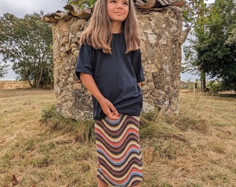 Mid-length children's skirt made in France