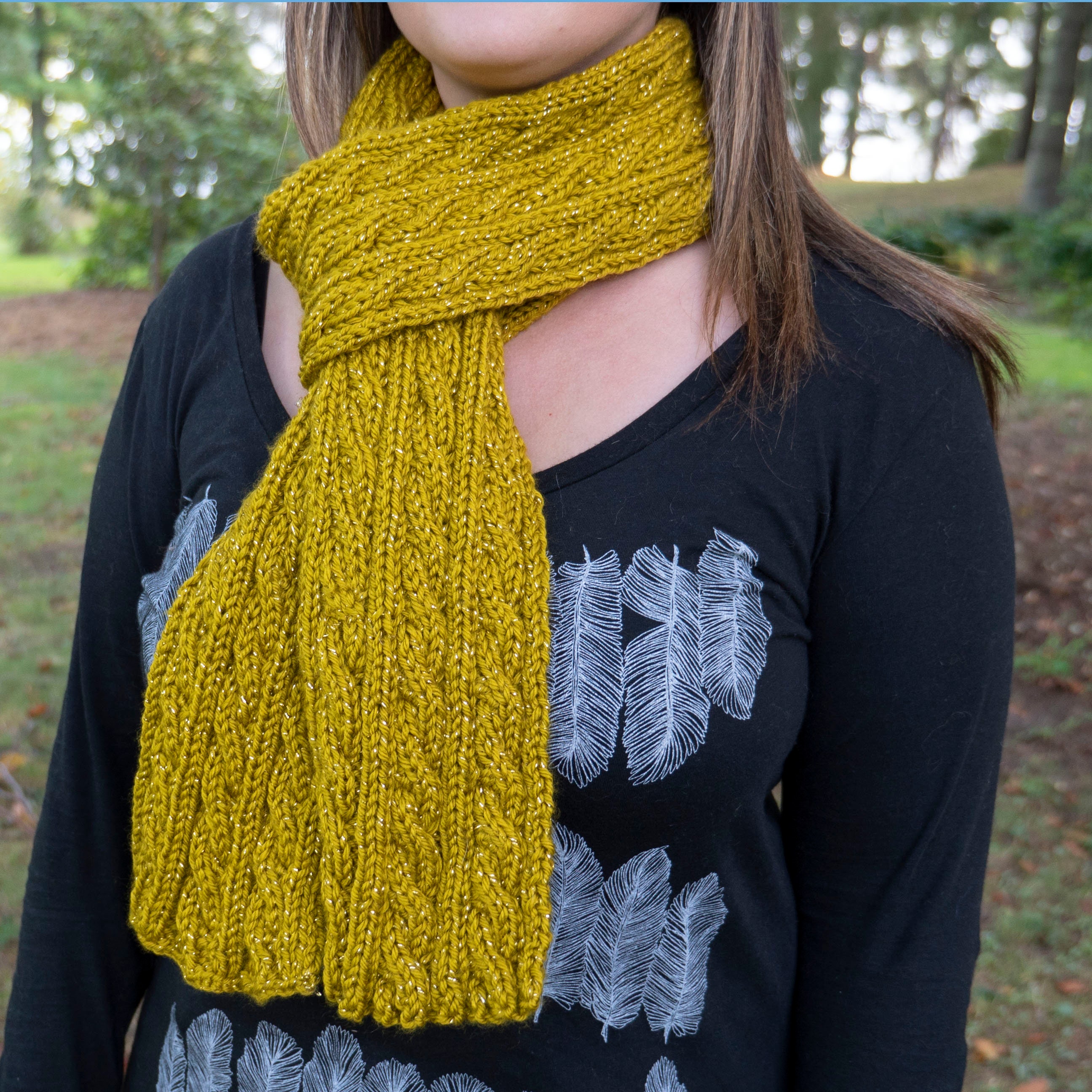 Gold Chunky Knit Cable Scarf Gold Sparkly Vegan Scarf Etsy