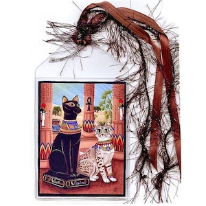 Bast Cat Bookmark Bastet Cat Statue Temple Goddess Egyptian Mau Cat ...