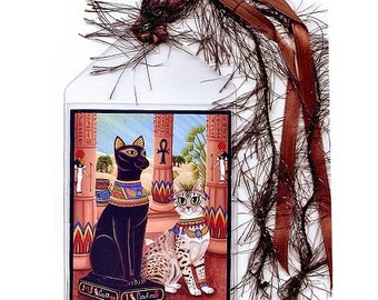 Bast Cat Bookmark Bastet Cat Statue Temple Goddess Egyptian Mau Cat Bookmarker Egypt Fantasy Cat Art Mini Bookmark Cat Lovers Gift