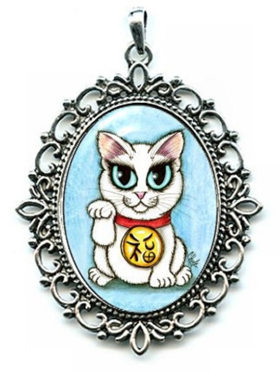 Cat cameo pendant sale