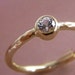 14k Gold and White Sapphire Ring