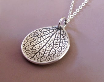 Sterling Silver Petal Necklace Last Minute Gift Free Shipping, Gardening Gift