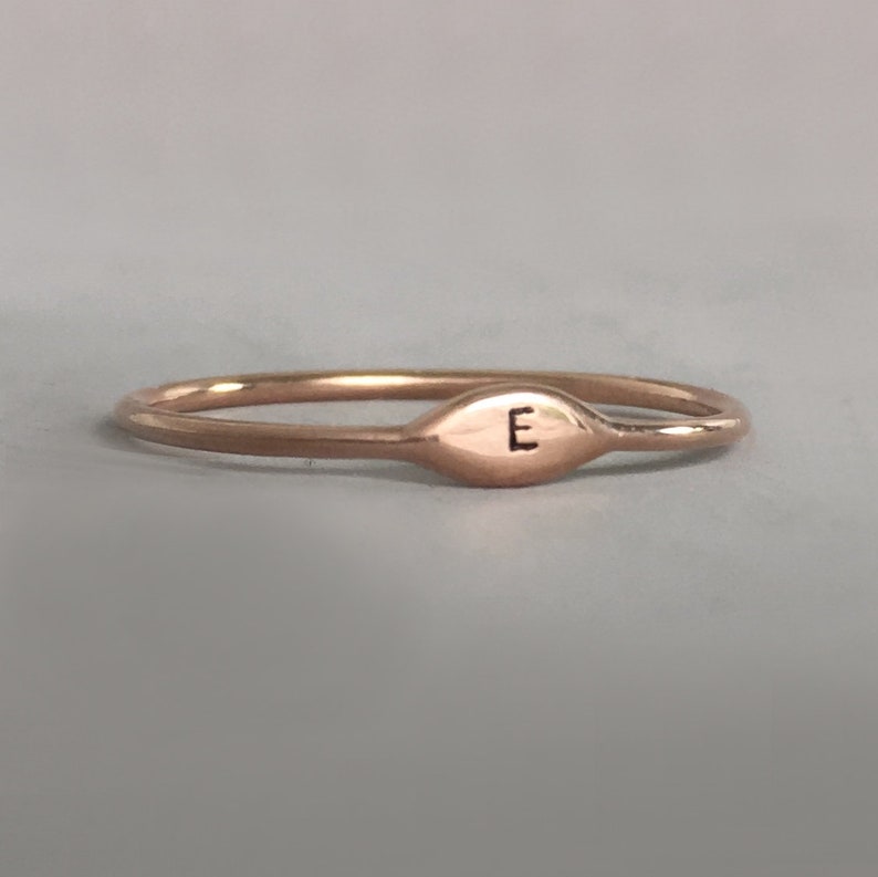 Personalized Initial Stacking Rings in Sterling Silver or Solid 14k Gold with Choice of Letter, Extra Tiny image 5