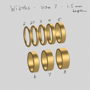 Organic River-trouwring in gerecycled 14k goud: moderne matte afwerking afbeelding 8