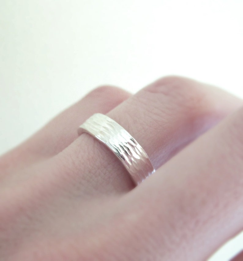 Ripple Wedding Ring in Sterling Silver image 3