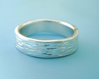 Ripple Wedding Ring in Sterling Silver